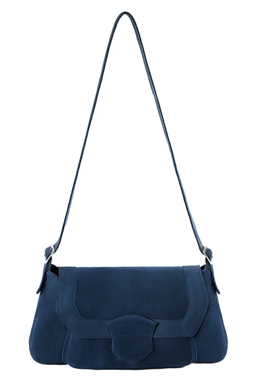 Dress handbag in navy blue leather - Top view